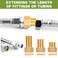 FullMayPro Brass Pipe Fitting 12 Female to 12 Male Pipe Nipple Extension Connector Hex Bushing Adapter Set with Teflon Tape Length 30MM40MM50MM 3PCS