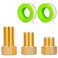 FullMayPro Brass Pipe Fitting 12 Female to 12 Male Pipe Nipple Extension Connector Hex Bushing Adapter Set with Teflon Tape Length 30MM40MM50MM 3PCS