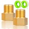FullMayPro Brass Pipe Fitting 12 Female to 12 Male Pipe Nipple Extension Connector Hex Bushing Adapter with Teflon Tape Length 11830MM 2PCS
