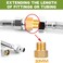 FullMayPro Brass Pipe Fitting 12 Female to 12 Male Pipe Nipple Extension Connector Hex Bushing Adapter with Teflon Tape Length 11830MM 2PCS
