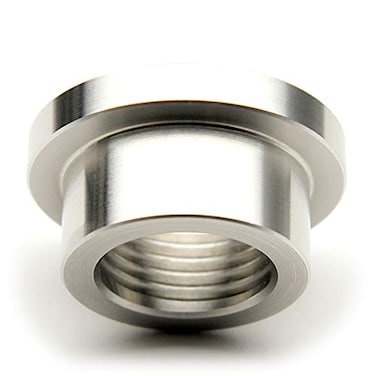 AdaptorMount G 38 BSPP Female Weld Bung 304 Stainless Steel Stepped Threaded Fitting OD 78 with Thick Top Head Flange OD 11 Precision Straight Thread for Custom WeldOn Installs
