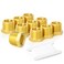 GASHER 10 Pieces Brass Reducer Hex Bushing 12 NPT Male x 14 NPT Female Brass Threaded Pipe Fitting