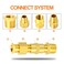 GASHER 10 Pieces Brass Reducer Hex Bushing 12 NPT Male x 14 NPT Female Brass Threaded Pipe Fitting