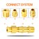 GASHER 10 Pieces Brass Reducer Hex Bushing 12 NPT Male x 14 NPT Female Brass Threaded Pipe Fitting