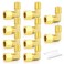 GASHER 10PCS Brass 90 Degree Elbow Compression Tube Pipe Fitting Connector 14 Tube OD x 14 NPT Male Connector