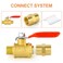 GASHER 10PCS Brass Pipe Fitting Reducer Adapter 18Inch Female Pipe x 18Inch Female Pipe