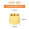 GASHER 20PCS Brass 316 Compression Fitting Brass Compression Nut