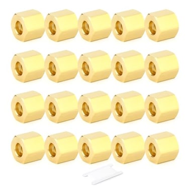 GASHER 20PCS Brass 316 Compression Fitting Brass Compression Nut