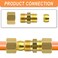 GASHER 2PCS Brass Compression Tube Pipe Fitting Connector 58 Tube OD x 58 Tube OD Connector