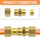 GASHER 2PCS Brass Compression Tube Pipe Fitting Connector 58 Tube OD x 58 Tube OD Connector