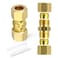 GASHER 2PCS Brass Compression Tube Pipe Fitting Connector 58 Tube OD x 58 Tube OD Connector