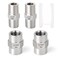 GASHER 4PCS 304 Stainless Steel Pipe Fitting Hex Nipple Hex Coupling 12 x 12 NPT Male Thread Pipe 12Inch x 12Inch NPT Female Thread Pipe