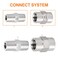 GASHER 4PCS 304 Stainless Steel Pipe Fitting Hex Nipple Hex Coupling 12 x 12 NPT Male Thread Pipe 12Inch x 12Inch NPT Female Thread Pipe