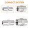 GASHER 4PCS 304 Stainless Steel Pipe Fitting Hex Nipple Hex Coupling 12 x 12 NPT Male Thread Pipe 12Inch x 12Inch NPT Female Thread Pipe