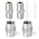 GASHER 4PCS 304 Stainless Steel Pipe Fitting Hex Nipple Hex Coupling 12 x 12 NPT Male Thread Pipe 12Inch x 12Inch NPT Female Thread Pipe