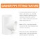 GASHER 4PCS PVC Pipe Fitting 2 PVC 3 Way Tee Furniture Grade Pipe Socket Fittings For Home or Industrial