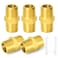 GASHER 5PC Brass Pipe Fitting Reducing Hex Nipple 12Inch Male Pipe x 12Inch Male Pipe