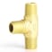 GASHER 5PCS Brass 3 Way 14 x 14 x 14 NPT Male Tee Pipe Fittings