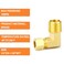 GASHER 5PCS Brass 90 Degree Elbow Compression Tube Pipe Fitting Connector 14 Tube OD x 38 NPT Male Connector