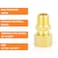 GASHER 5PCS Brass Compression Tube Pipe Fitting Connector Straight Coupling Adapter 12 Tube OD x 38 NPT Male Connector