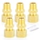 GASHER 5PCS Brass Compression Tube Pipe Fitting Connector Straight Coupling Adapter 12 Tube OD x 38 NPT Male Connector