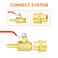 GASHER 5PCS Brass Pipe Fitting Coupling Reducer Adapter 12 x 38 NPT Female