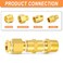 GASHER 6PCS Brass Pipe Fitting Hex Bushing Reducer Adapter Reducing Hex Nipple 12 Inch NPT x 38 Inch NPT
