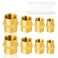 GASHER 8PCS Brass Pipe Fitting Hex Coupling Kit 18 inch 14 inch 38 inch 12 inch