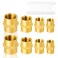 GASHER 8PCS Brass Pipe Fitting Hex Coupling Kit 18 inch 14 inch 38 inch 12 inch