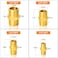 GASHER 8PCS Brass Pipe Fitting Hex Nipple Kit 18 inch 14 inch 38 inch 12 inch