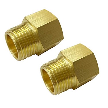 gotonovo NPT 12 Female Thread to 12 Inch Male Thread Pipe Fitting Converter Adapter Solid Brass 2 Pack