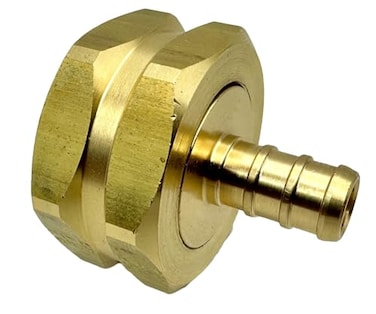 GRIDTECH Brass Garden Hose Adapter Swivel Fitting 38 PEX Barb and 34 GHT Female Connector HeavyDuty HighPressure Support Rust and Corrosion Resistant Patent Pending
