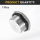 HARFINGTON 304 Stainless Steel Pipe Plug Fitting 34 NPT Male Thread Outer Hex Head Cap Hexagonal Head Bung Plugs Fittings with Sealing Rubber Ring for Air Water Oil Gas Tube