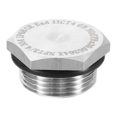 HARFINGTON 304 Stainless Steel Pipe Plug Fitting 34 NPT Male Thread Outer Hex Head Cap Hexagonal Head Bung Plugs Fittings with Sealing Rubber Ring for Air Water Oil Gas Tube