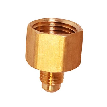 HIGHCRAFT Highcraft G46S1234 Flare x Female Reducing Adapter Pipe Fitting 12 OD x 34 FIP Connections Brass