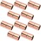 HINZIC 10Pcs Straight Copper Coupling Fittings 14 ID Welding Joint for HVAC Air Conditioner Solder Connection Connector End Repair Coupler with Rolled Tube Stop Sweat Ends