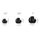 Home TZH 4Pack 12 Black 4Way Side Outlet Tee Corner Cast Malleable Iron Pipe Fitting for Industrial Pipe Furniture and DIY Decoration