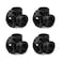 Home TZH 4Pack 12 Black 4Way Side Outlet Tee Corner Cast Malleable Iron Pipe Fitting for Industrial Pipe Furniture and DIY Decoration