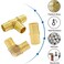 Hooshing 12PCS PEX Fittings Combo 34 inch PEX Coupling 6PCS 90 Degree Elbow 4PCS Tee 2PCS Brass Barb Crimp Fitting