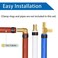 Hooshing 12PCS PEX Fittings Combo 34 inch PEX Coupling 6PCS 90 Degree Elbow 4PCS Tee 2PCS Brass Barb Crimp Fitting