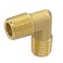 Hooshing 14 Inch NPT Elbow 90 Degree Street Elbow 14 NPT Male to 14 NPT Male Thread Brass Pipe Fitting 2 Pack