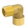 Hooshing 2PCS 90 Degree Street Elbow 12 NPT Male to 12 NPT Female Brass Pipe Fitting