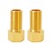 Hooshing 2PCS Brass Pipe Fitting 12 Female to 12 Male Straight Thread Pipe Extension Connector Length 197 Inch50mm