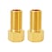 Hooshing 2PCS Brass Pipe Fitting 12 Female to 12 Male Straight Thread Pipe Extension Connector Length 197 Inch50mm
