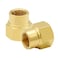 Hooshing 2PCS Brass Reducing Pipe Fitting 38 NPT Female to 14 NPT Female Thread Reducer Coupler