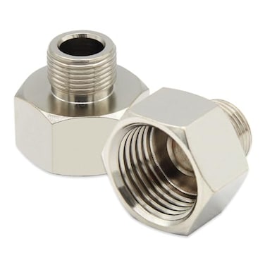 Hooshing 2PCS Faucet Hose Adapter 12 G Female to 38 Male Compression Brass Pipe Fitting Water Hose Adapter for RV Kitchen Bathroom Plumbing Pipe Connector with Washers