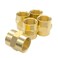 Hooshing 38 x 38 NPT Coupler Brass Female Hex Head Pipe Fitting Coupling Pack of 5