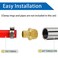 Hooshing 5 Pack Pex 34 Inch x 34 Inch NPT Male Adapter Brass Crimp Fitting