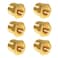 Hooshing 6PCS 12 NPT Male x 14 NPT Female Brass Reducer Hex Bushing Pipe Fitting Hose Tube Adapter