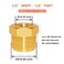 Hooshing 6PCS 12 NPT Male x 14 NPT Female Brass Reducer Hex Bushing Pipe Fitting Hose Tube Adapter